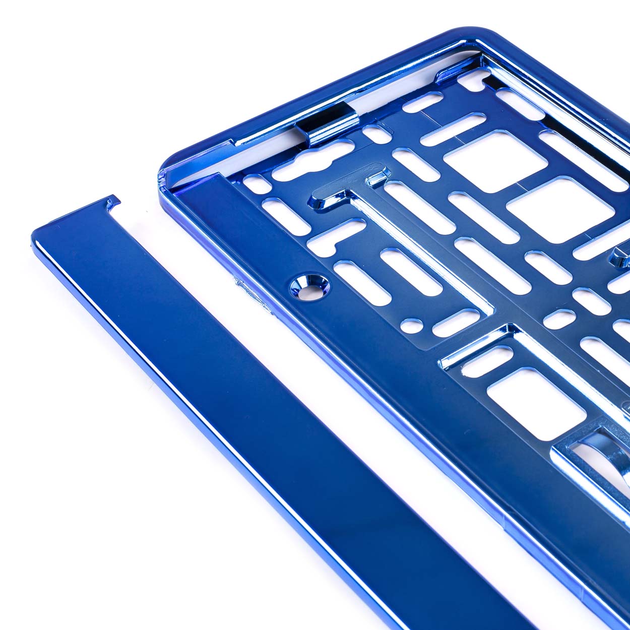 Suport numar inmatriculare din plastic, calitate Premium, culoare ALBASTRA-3