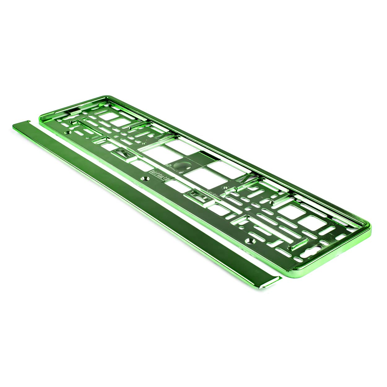 Suport numar inmatriculare din plastic, calitate Premium, culoare VERDE-2