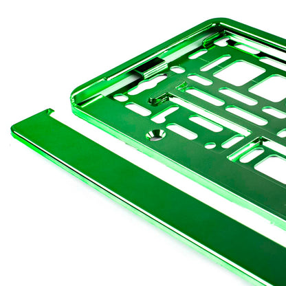 Suport numar inmatriculare din plastic, calitate Premium, culoare VERDE-3