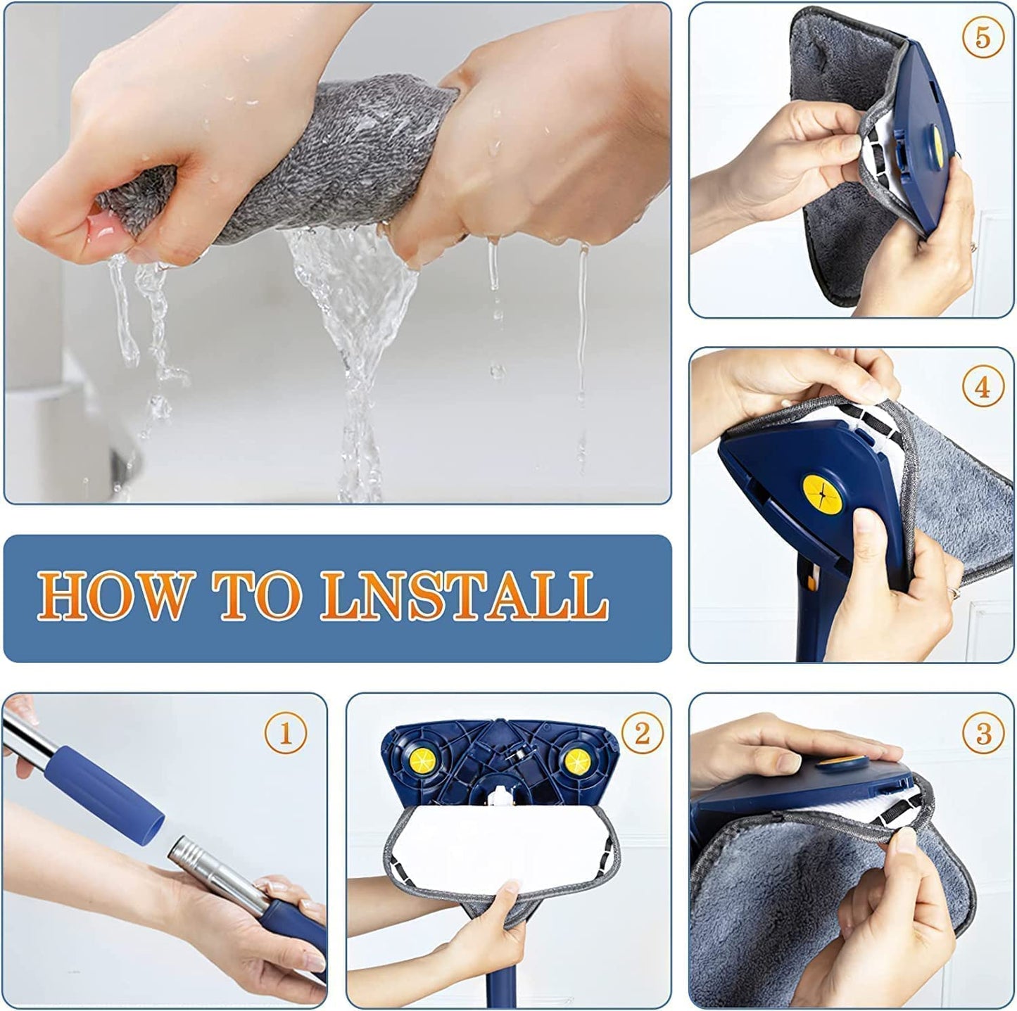 Oferta Specială 3în1: Mop Microfiber 360° Rotativ, Raft pentru Pantofi cu 10 Niveluri și Umeraș din Oțel Inoxidabil cu Două Bare Reglabile