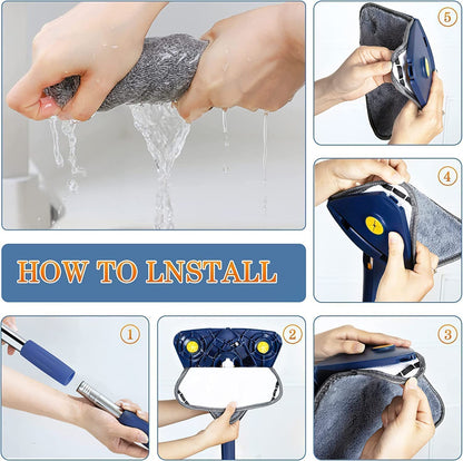 Oferta Specială 3în1: Mop Microfiber 360° Rotativ, Raft pentru Pantofi cu 10 Niveluri și Umeraș din Oțel Inoxidabil cu Două Bare Reglabile