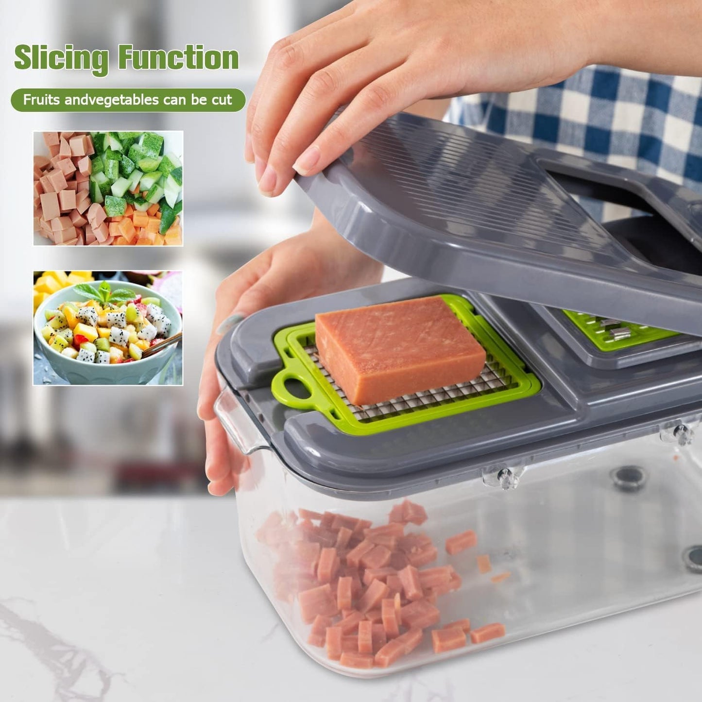 Răzătoare/Feliator 6 în 1 pentru Legume, cu 22 de Accesorii VEGGIE SLICER
