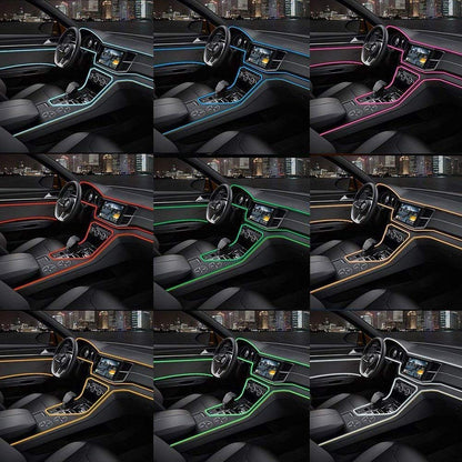 Fir Neon Auto "EL Wire" culoare Mov, lungime 2M, alimentare 12V, droser inclus-1