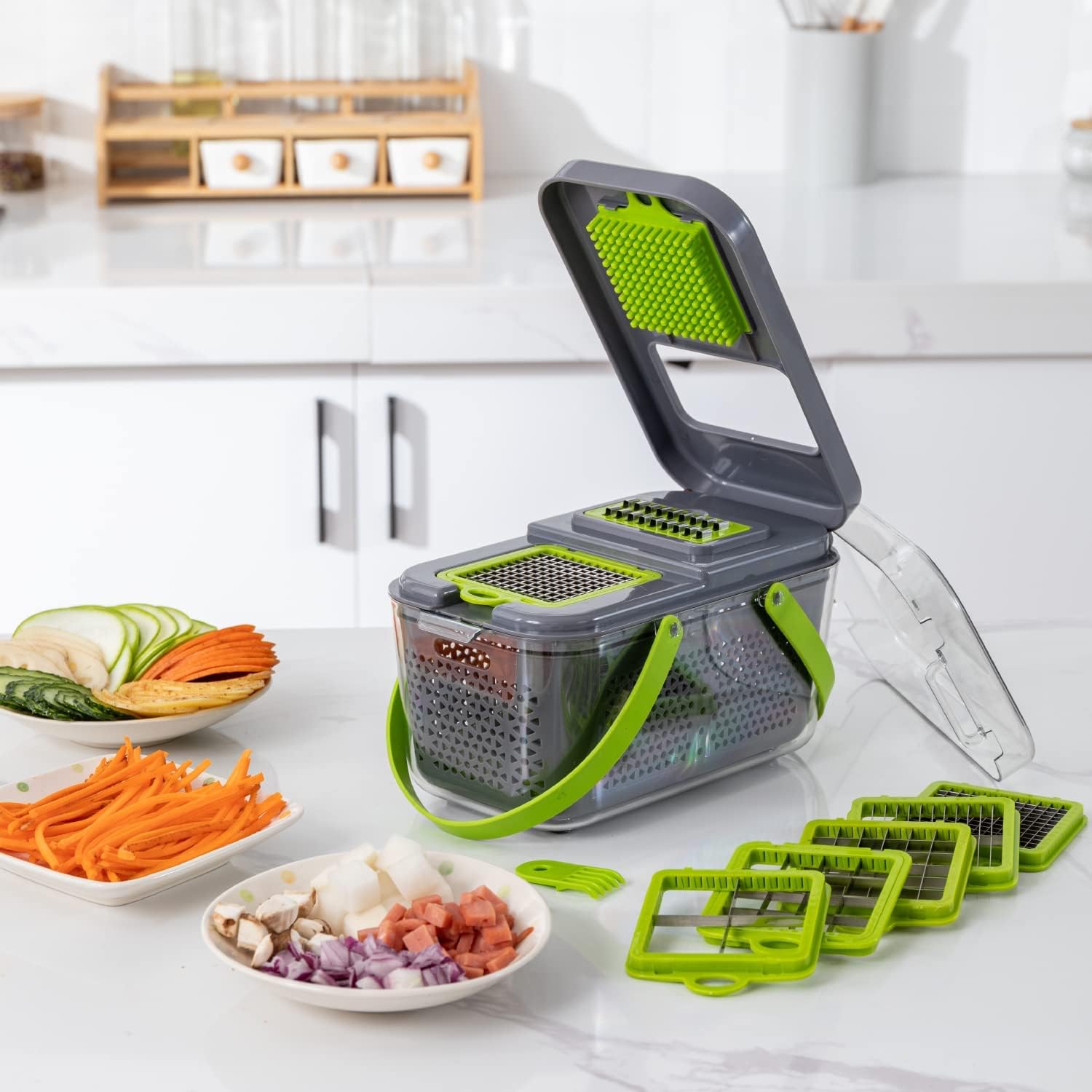 Răzătoare/Feliator 6 în 1 pentru Legume, cu 22 de Accesorii VEGGIE SLICER
