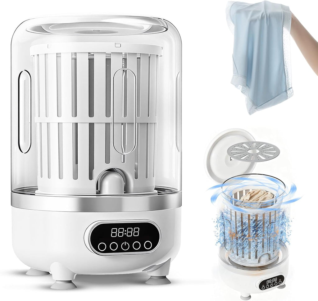 Mini Mașină de Spălat Portabilă 3L cu Stoarcere – Compactă, Wireless și Ideală pentru Lenjerie &amp; Șosete
