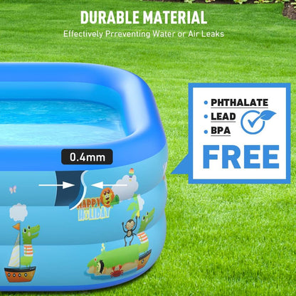 Piscina gonflabila pentru copii si adulti, cu 3 straturi si fund dublu - 5 dimensiuni