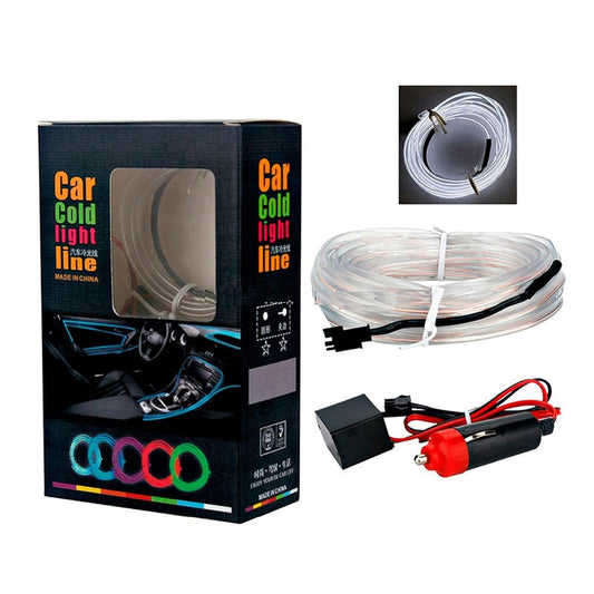Bandă LED Ambient pentru Interior Auto – Goshop, 5 metri, Roșu-Portocaliu