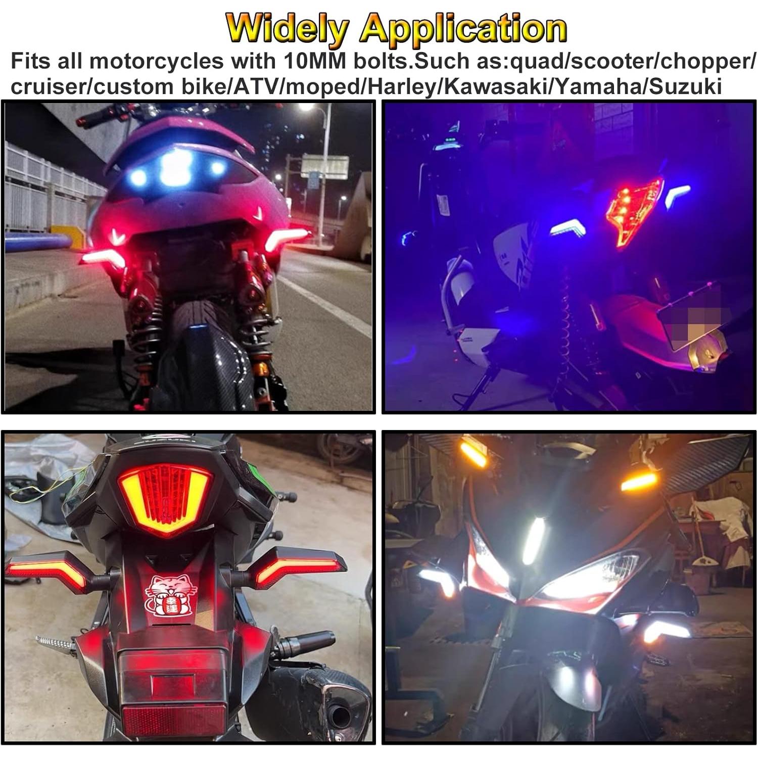 Set 2 lampi Semnalizare Moto, model BUMERANG, cu 2 functii, pozitie si semnalizare, tensiune 12V-5