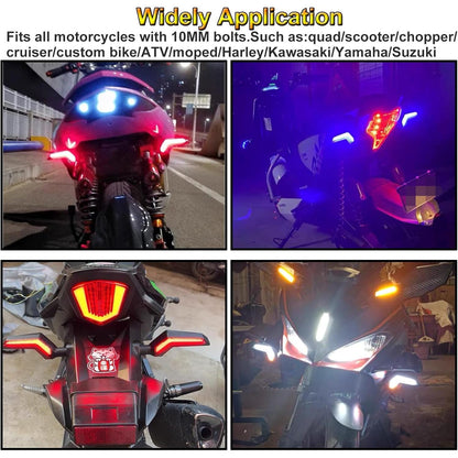 Set 2 lampi Semnalizare Moto, model BUMERANG, cu 2 functii, pozitie si semnalizare, tensiune 12V-5