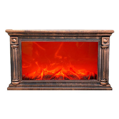 Semineu Artificial GGICO - 63.5cm x 36.4cm x 13cm - Lumină cu Simulare Flăcări pentru Decorațiuni