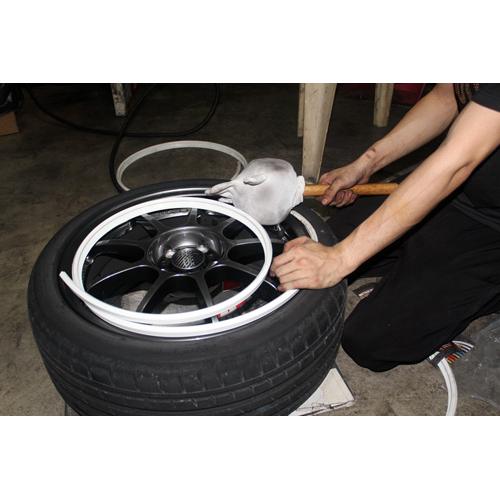 Set protectie jante, calitate Premium, 4 inele din plastic, culoare NEGRU-4