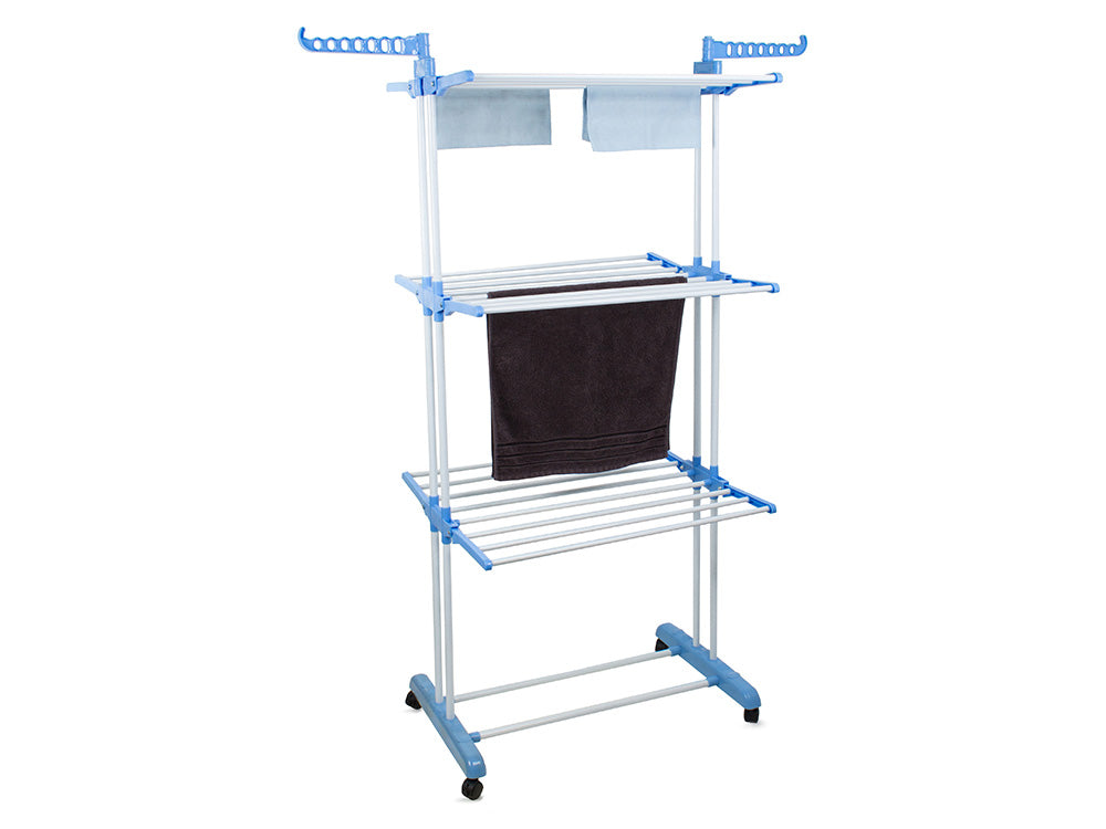 Uscator de Rufe Vertical Practic pe 3 niveluri cu roti, Exterior Interior