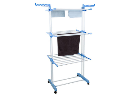Uscator de Rufe Vertical Practic pe 3 niveluri cu roti, Exterior Interior