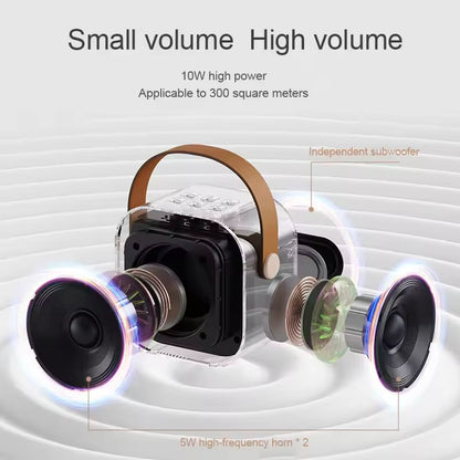 Boxă Portabilă Wireless cu Lumini LED, Funcție Audio și Microfon Karaoke BT Wireless