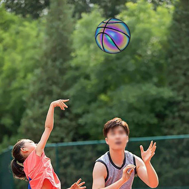 Minge Basketball reflectorizantă, design holografic, 24.5 cm