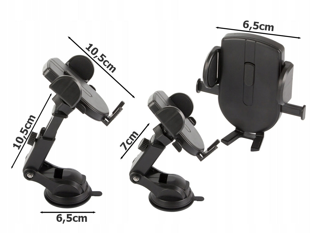 Suport Auto pentru Telefon cu Montare pe Parbriz sau Bord - GPS Solid