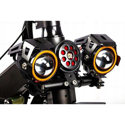 Proiector LED cu Lupa, Angel Eye ALB si Devil Eye RED, alimentare 12V, pentru Off-Road, ATV, SSV, UTV-8