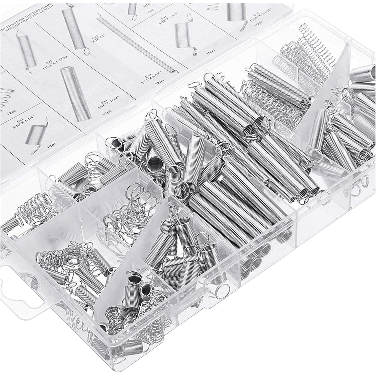 Set 200 arcuri de compresie si extensie de diferite dimensiuni pentru reparatii-0