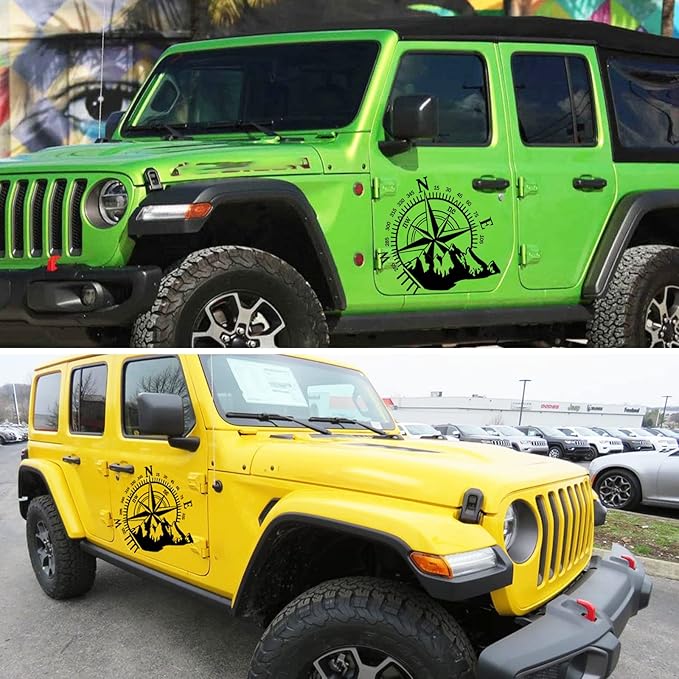 Sticker autoadeziv pentru vehicule Off Road, model "Kompass", dimensiune 44 x 55 cm, culoare Neagra-2