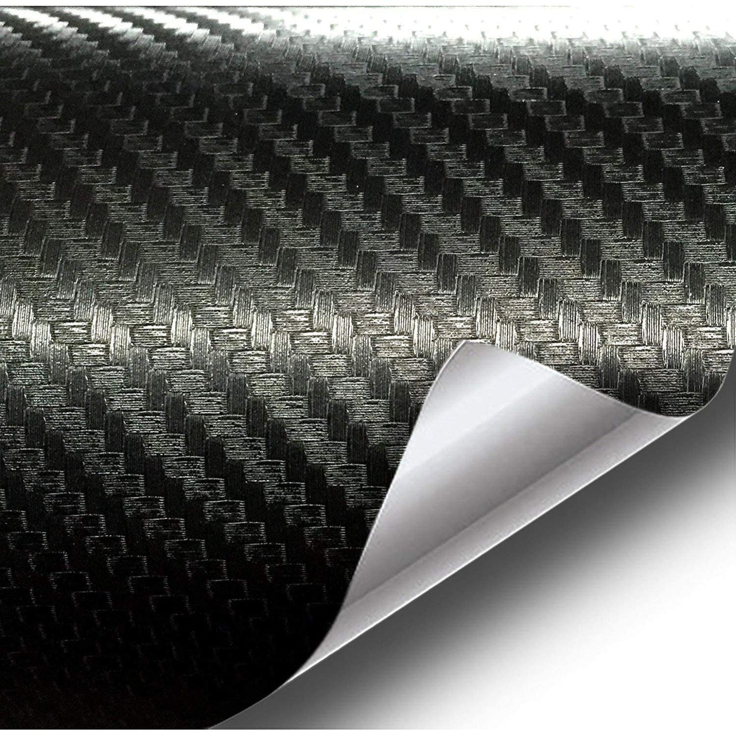 Folie colantare auto Carbon 3D Negru, 3,0m x 1,52m-0