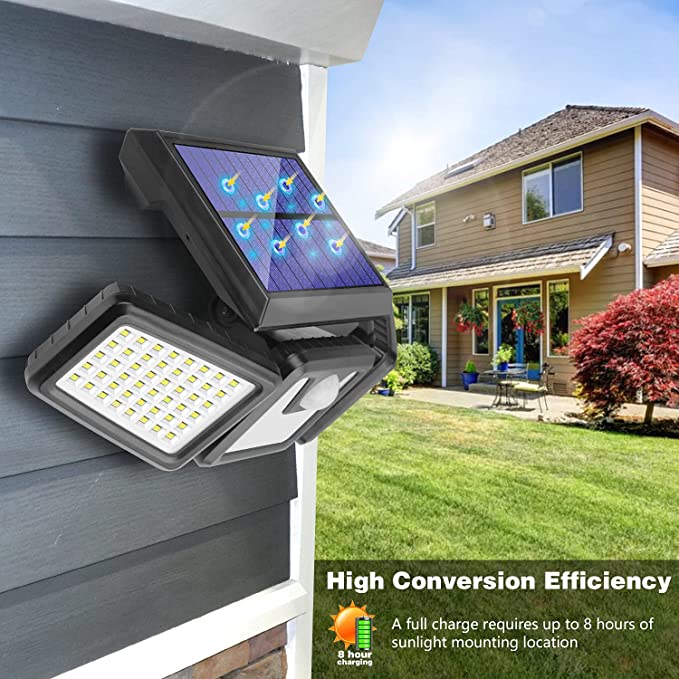 Lampa Solara LED, reglabila, model TRIO, cu senzor crepuscular si senzor de miscare-1