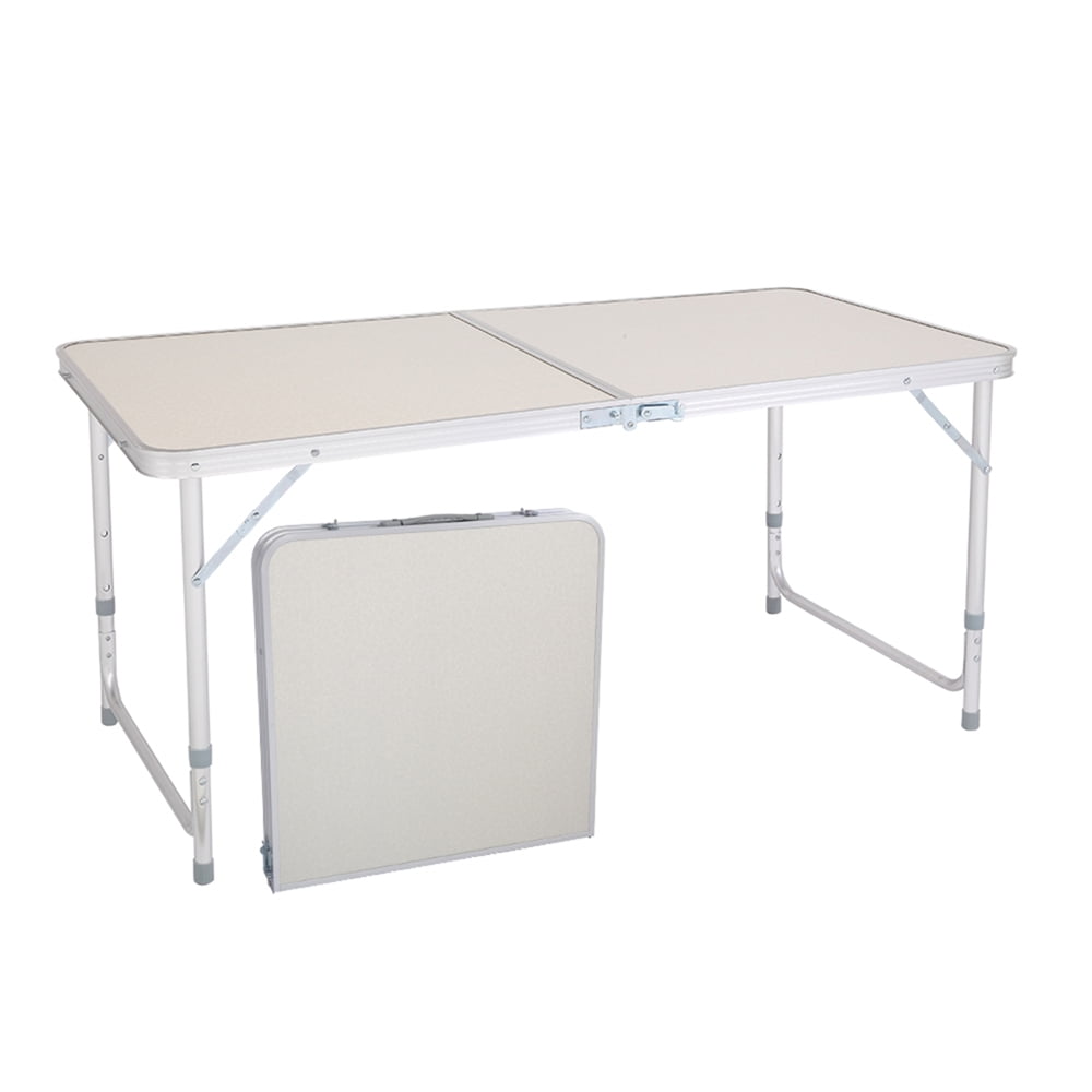 Masa Pliabila din aluminiu cu blat MDF pentru picnic, dimensiune 120 x 60 cm-1