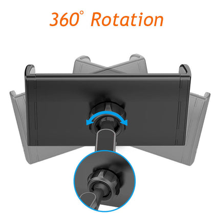 Suport auto pentru telefon si tableta, DSJ, montare pe tetiera, rotire 360°, ajustabil 110-190mm, ABS