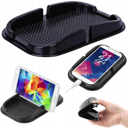 Suport telefon,chei pentru bord din silicon,negru