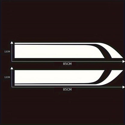 Set 2 stickere autoadezive Tuning, model "Hood Stripes V1", dimensiune 85 x 12 cm, culoare Rosie-5