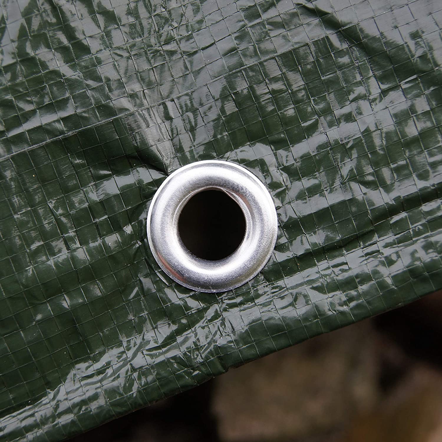 Prelata Impermeabila cu ochiuri metalice de prindere, dimensiune 6,0m x 8,0m, densitate 120g/m2, culoare verde-5
