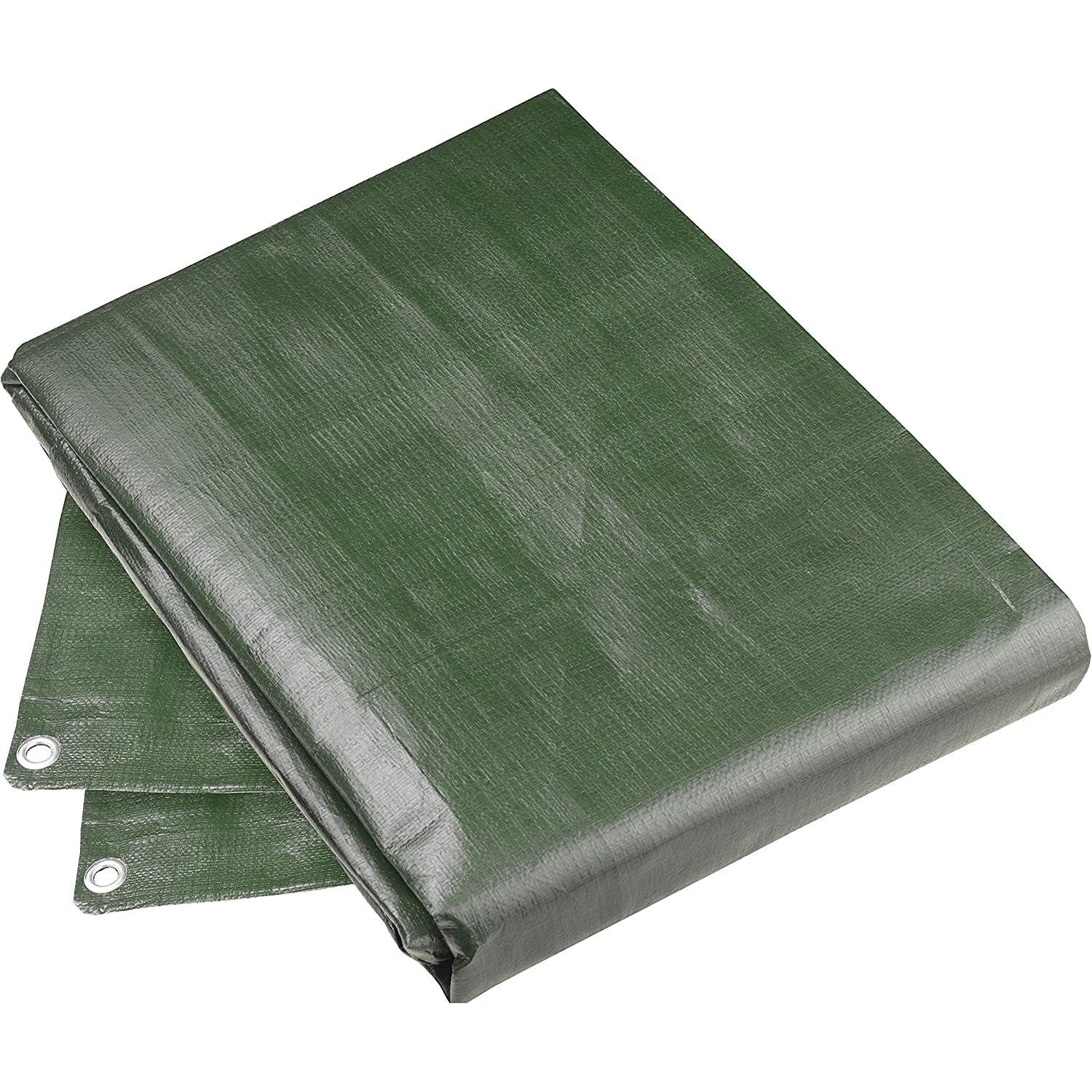 Prelata Impermeabila cu ochiuri metalice de prindere, dimensiune 6,0m x 8,0m, densitate 120g/m2, culoare verde-4