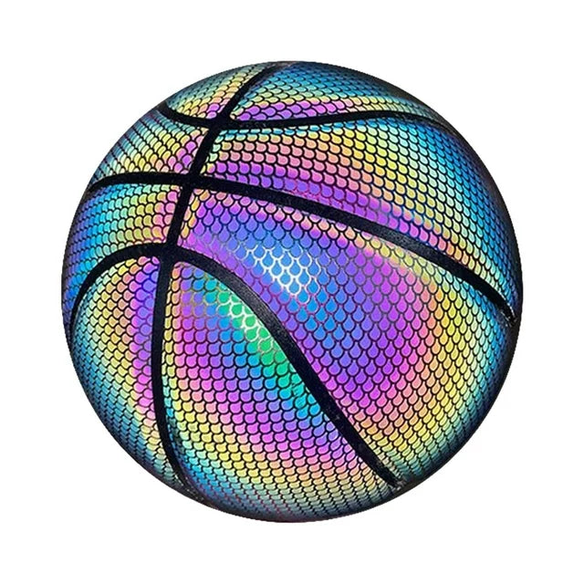 Minge Basketball reflectorizantă, design holografic, 24.5 cm