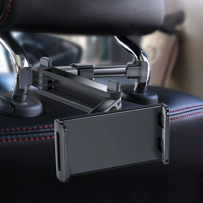 Suport auto pentru telefon si tableta, DSJ, montare pe tetiera, rotire 360°, ajustabil 110-190mm, ABS