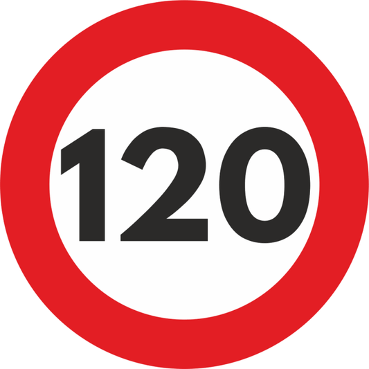 Autocolant Sticker "Limita Viteza" Reflectorizant - 120km/h-0