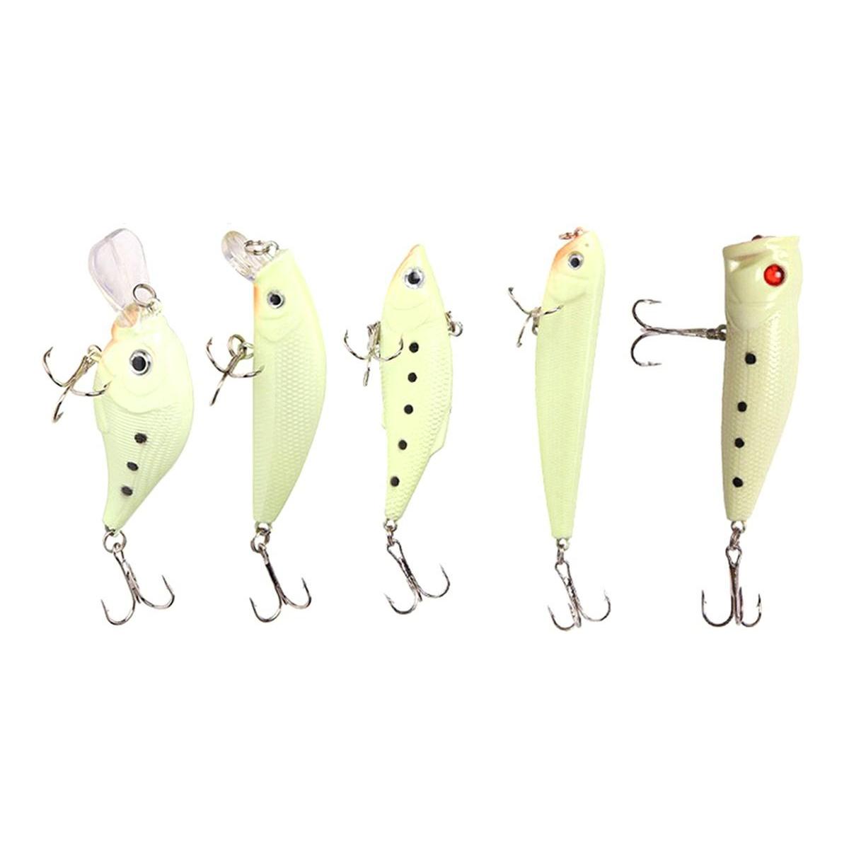 Set Vobler 5 piese Fluorescent pentru pesti pradatori, AVX-AG103C-0