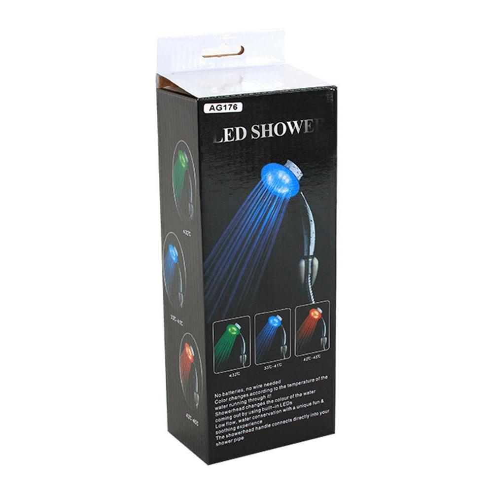 Para de dus cu LED-uri in 3 culori in functie de temperatura apei, AVX-AG176-5