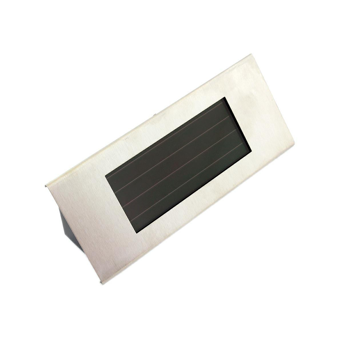 Placa numar casa iluminata LED, incarcare solara, carcasa din INOX-3