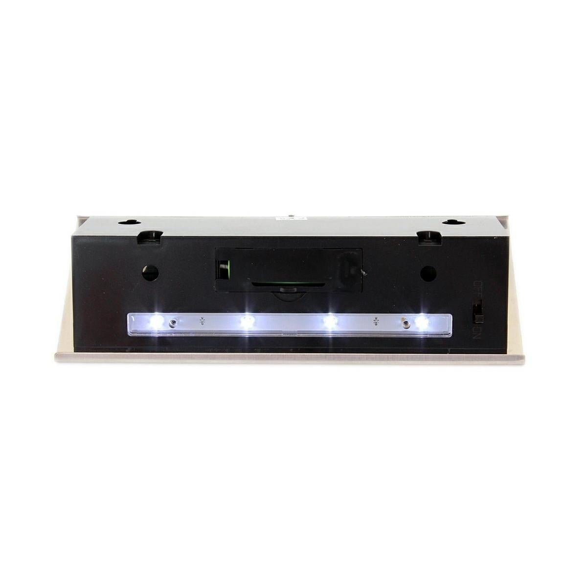 Placa numar casa iluminata LED, incarcare solara, carcasa din INOX-4