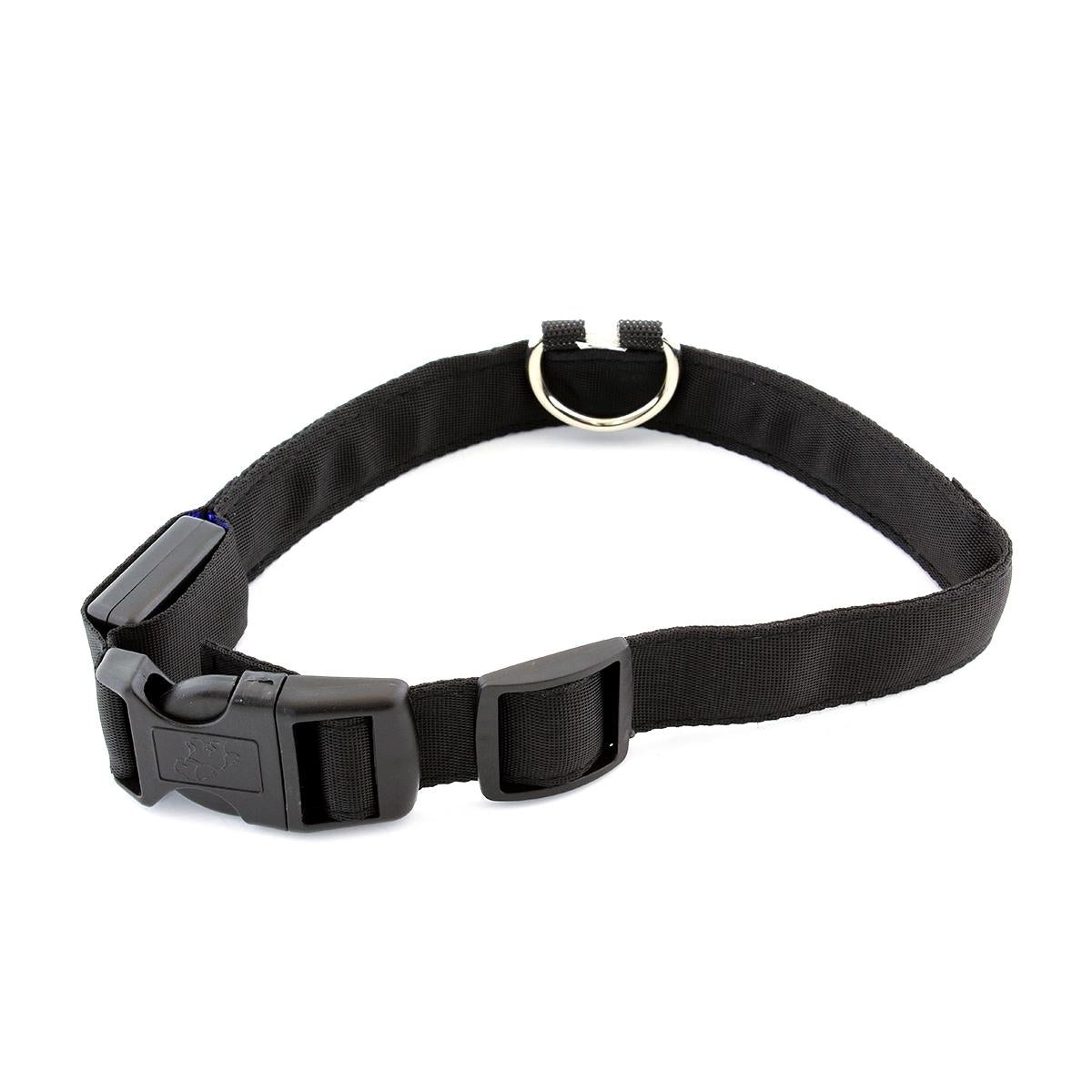 Zgarda iluminata cu LED pentru caine sau pisica, culoare Albastra, AVX-AG232A-1