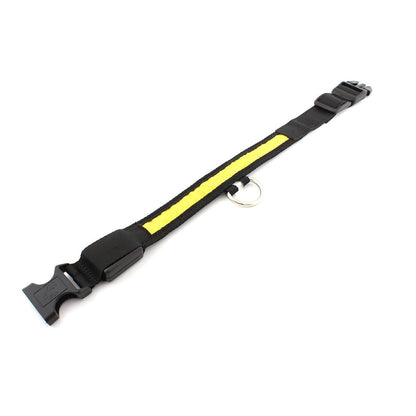 Zgarda iluminata cu LED pentru caine sau pisica, culoare Galben, AVX-AG232B-2