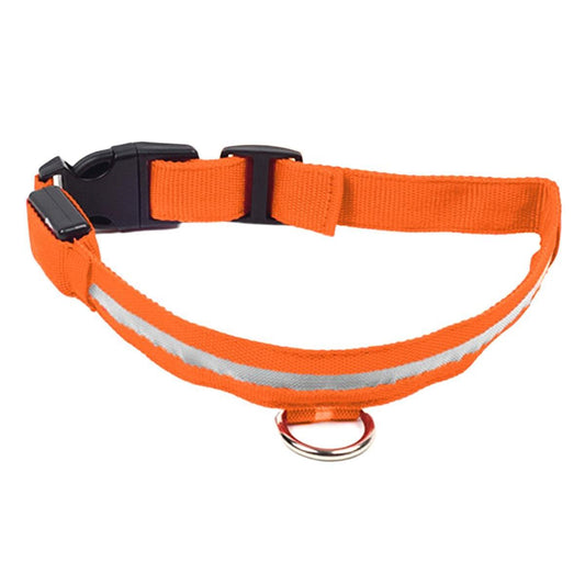 Zgarda iluminata cu LED Orange, pentru caine sau pisica, AVX-AG232C-0