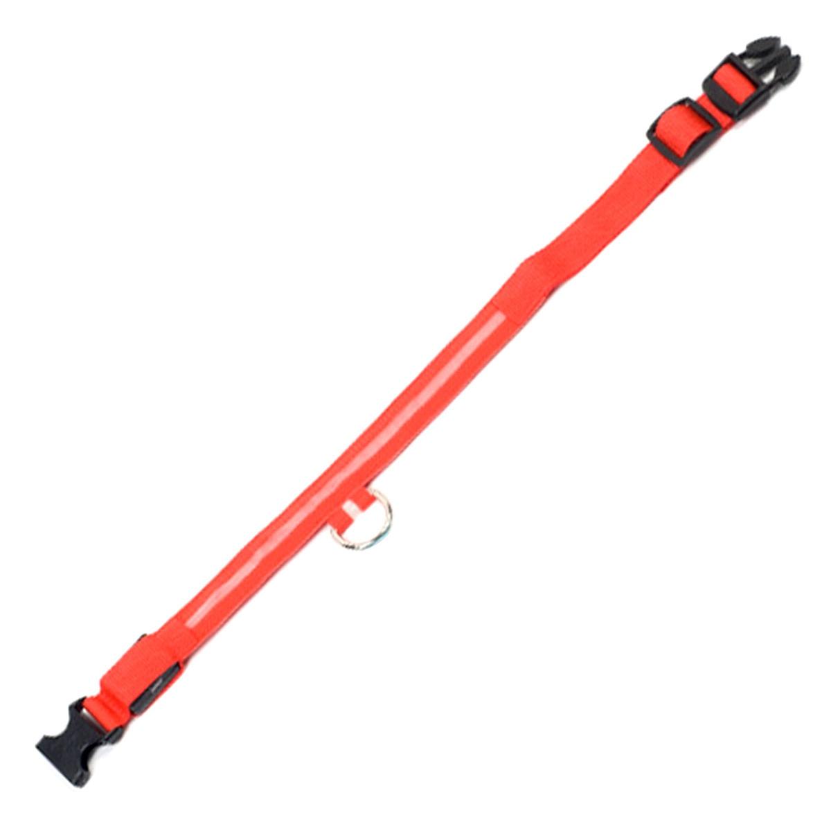 Zgarda iluminata cu LED Rosu, pentru caine sau pisica, AVX-AG232R-1