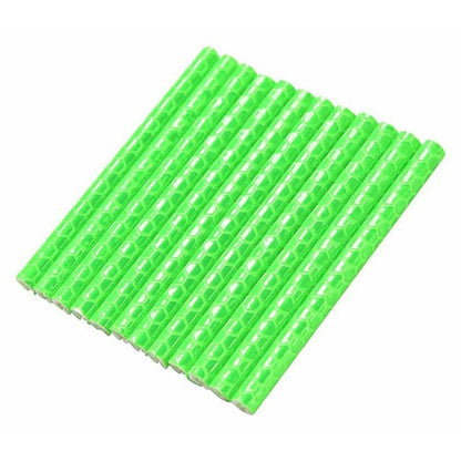 Set 12 ornamente din material reflectorizant pentru spite bicicleta, culoare verde-0