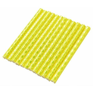 Set 12 ornamente din material reflectorizant pentru spite bicicleta, culoare galben-0