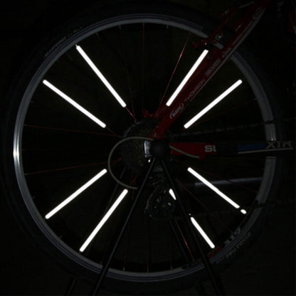 Set 12 ornamente din material reflectorizant pentru spite bicicleta, culoare gri - argintiu-3