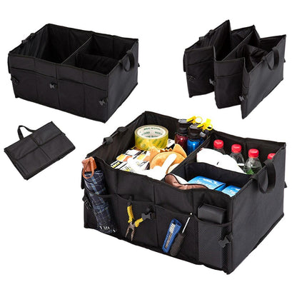 Organizator portbagaj auto cu 9 buzunare, 55 x 38 x 26cm, culoare neagra-2