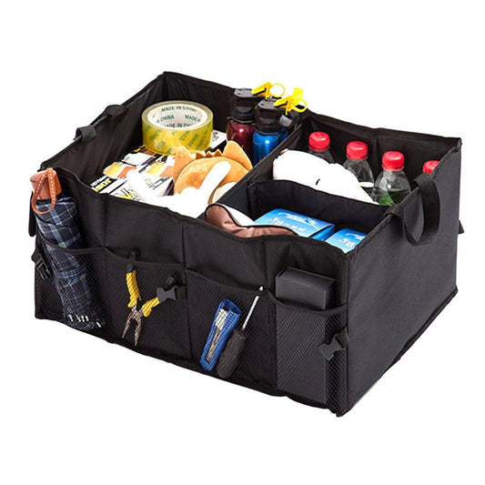 Organizator portbagaj auto cu 9 buzunare, 55 x 38 x 26cm, culoare neagra-1