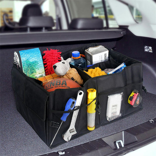 Organizator portbagaj auto cu 9 buzunare, 55 x 38 x 26cm, culoare neagra-0