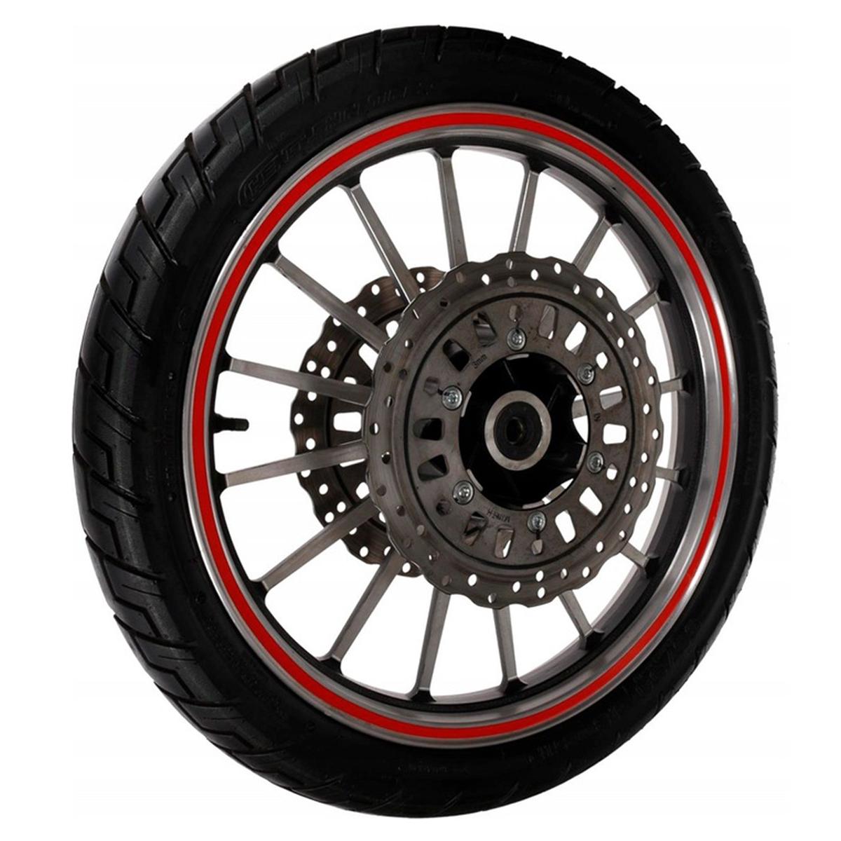 Set 16 ornamente Reflectorizante pentru jante auto, moto, culoare Rosie-2