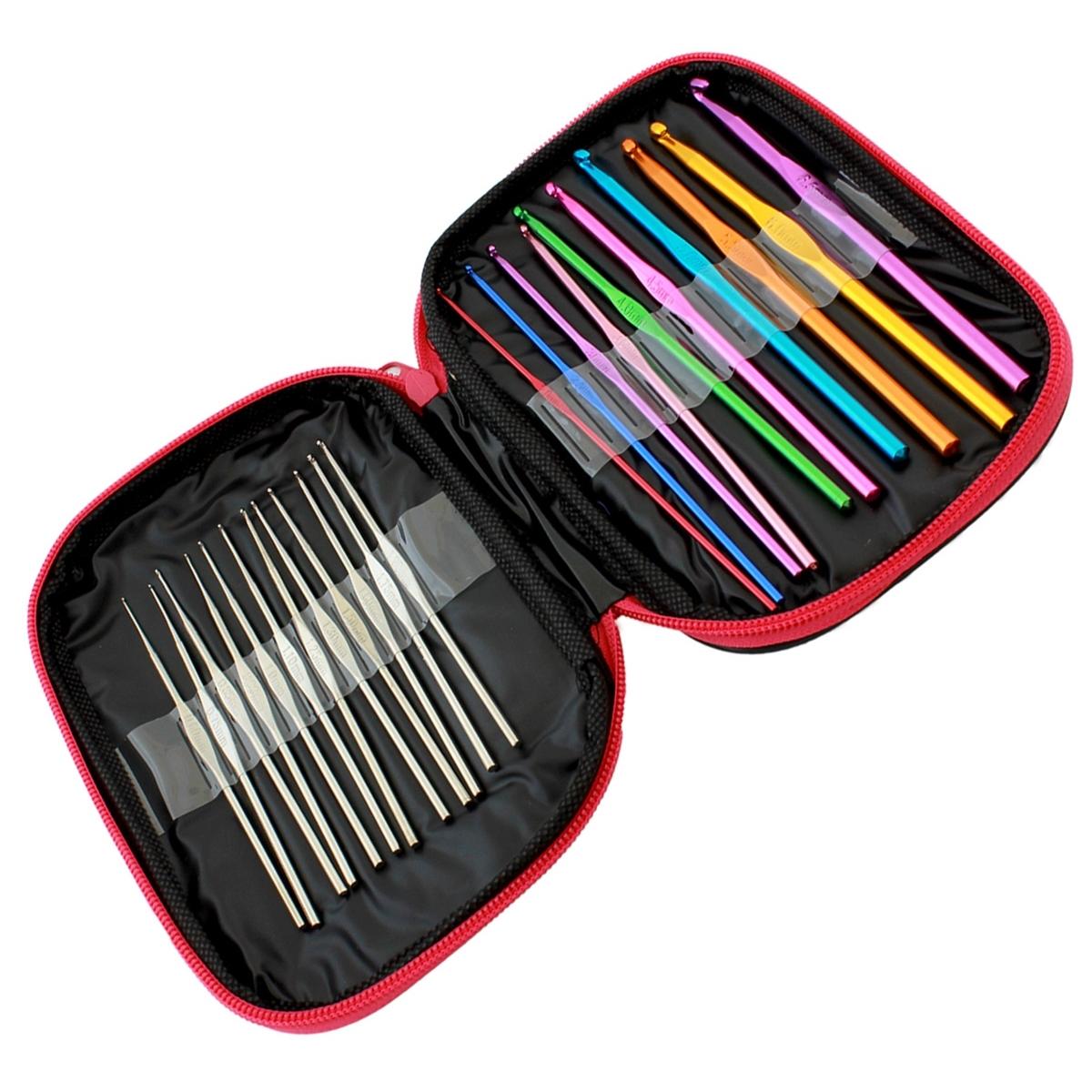 Set 50 piese pentru crosetat in husa din piele ecologica, un cadou perfect pentru pasionații de crosetat sau broderie-2